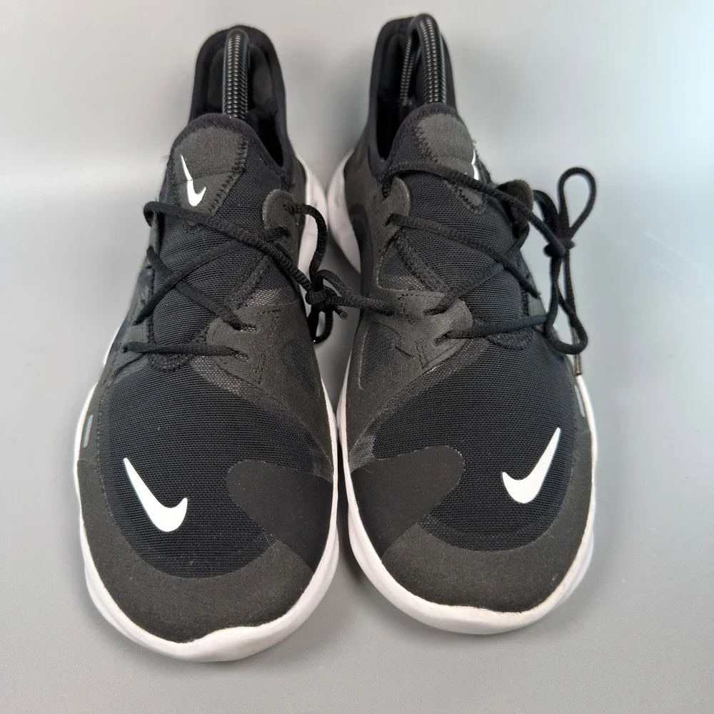 Nike Free RN 5.0 Womens Size 9 Running Shoes Volt Black White Lace Train Sneaker - Picture 3 of 16
